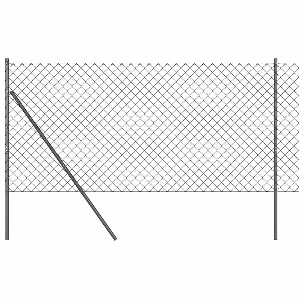 Vidaxl afrasteringspaal grijs 10 x 1,4 m (60 x 60 mm gaas)