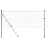 Vidaxl afrasteringspaal zilver 10 x 0,6 m (40 x 40 mm gaas) staal