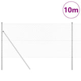 Vidaxl afrasteringspaal zilver 10 x 1 m (40 x 40 mm gaas) staal
