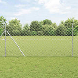 Vidaxl afrasteringspaal zilver 10 x 1,2 m (40 x 40 mm gaas) staal