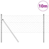 Vidaxl afrasteringspaal zilver 10 x 0,4 m (60 x 60 mm gaas) staal