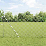 Vidaxl afrasteringspaal zilver 10 x 1,5 m (60 x 60 mm gaas) staal