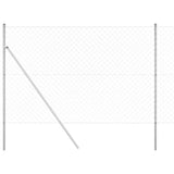 Vidaxl afrasteringspaal zilver 10 x 1,5 m (60 x 60 mm gaas) staal