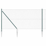 Vidaxl afrasteringspaal groen 10 x 1 m (60 x 60 mm gaas) staal en pvc