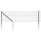 Vidaxl afrasteringspaal grijs 10 x 0,8 m (40 x 40 mm gaas)