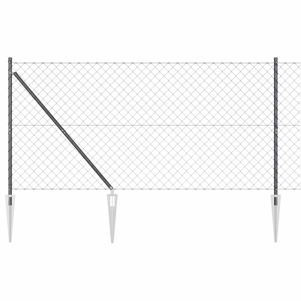 Vidaxl afrasteringspaal grijs 10 x 1,2 m (60 x 60 mm gaas)