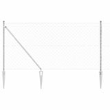 Vidaxl afrasteringspaal zilver 10 x 1 m (60 x 60 mm gaas) staal