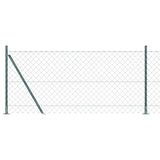 Vidaxl afrasteringspaal groen 10 x 1 m (60 x 60 mm gaas) staal en pvc