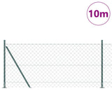 Vidaxl afrasteringspaal groen 10 x 1 m (60 x 60 mm gaas) staal en pvc
