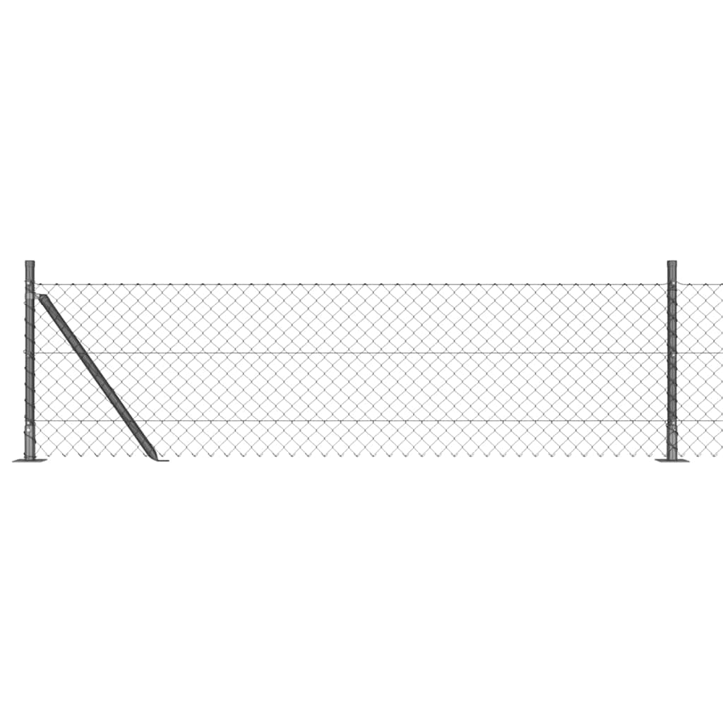 Vidaxl afrasteringspaal grijs 10 x 0,6 m (40 x 40 mm gaas)