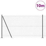 Vidaxl afrasteringspaal grijs 10 x 1,2 m (60 x 60 mm gaas)