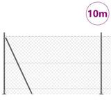 Vidaxl afrasteringspaal grijs 10 x 1,5 m (60 x 60 mm gaas)