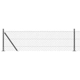 Vidaxl afrasteringspaal grijs 25 x 0,6 m (60 x 60 mm gaas)