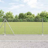 Vidaxl afrasteringspaal zilver 10 x 1 m (40 x 40 mm gaas) staal