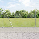 Vidaxl afrasteringspaal zilver 10 x 1,4 m (60 x 60 mm gaas) staal