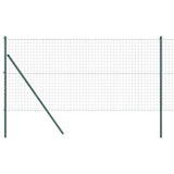 Vidaxl hek met paal groen 1,2 x 10 m staal en pvc