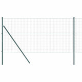 Vidaxl hek met paal groen 1,2 x 10 m staal en pvc