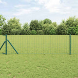 Vidaxl hek met paal groen 0,8 x 10 m staal en pvc