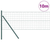 Vidaxl hek met paal groen 0,4 x 10 m staal en pvc