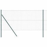 Vidaxl hek met paal groen 1,4 x 10 m staal en pvc