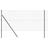 Vidaxl hek met paal grijs 1,4 x 10 m staal en pvc