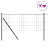 Vidaxl hek met paal grijs 0,4 x 10 m staal en pvc