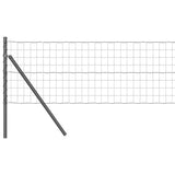 Vidaxl hek met paal grijs 0,4 x 10 m staal en pvc