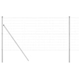 Vidaxl hek met paal zilver 1 x 10 m staal en pvc