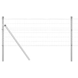 Vidaxl hek met paal zilver 0,4 x 25 m staal en pvc