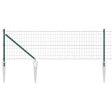 Vidaxl hek met paal groen 0,4 x 10 m staal en pvc
