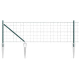 Vidaxl hek met paal groen 0,6 x 10 m staal en pvc