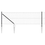 Vidaxl hek met paal grijs 0,6 x 10 m staal en pvc