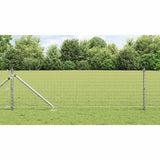 Vidaxl hek met paal zilver 0,4 x 10 m staal