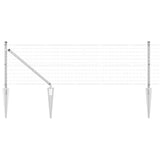 Vidaxl hek met paal zilver 0,4 x 10 m staal