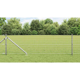 Vidaxl hek met paal zilver 0,6 x 10 m staal