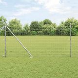 Vidaxl hek met paal zilver 1 x 10 m staal