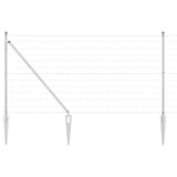 Vidaxl hek met paal zilver 1 x 10 m staal