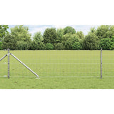 Vidaxl hek met paal zilver 0,4 x 25 m staal