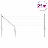 Vidaxl hek met paal zilver 0,4 x 25 m staal