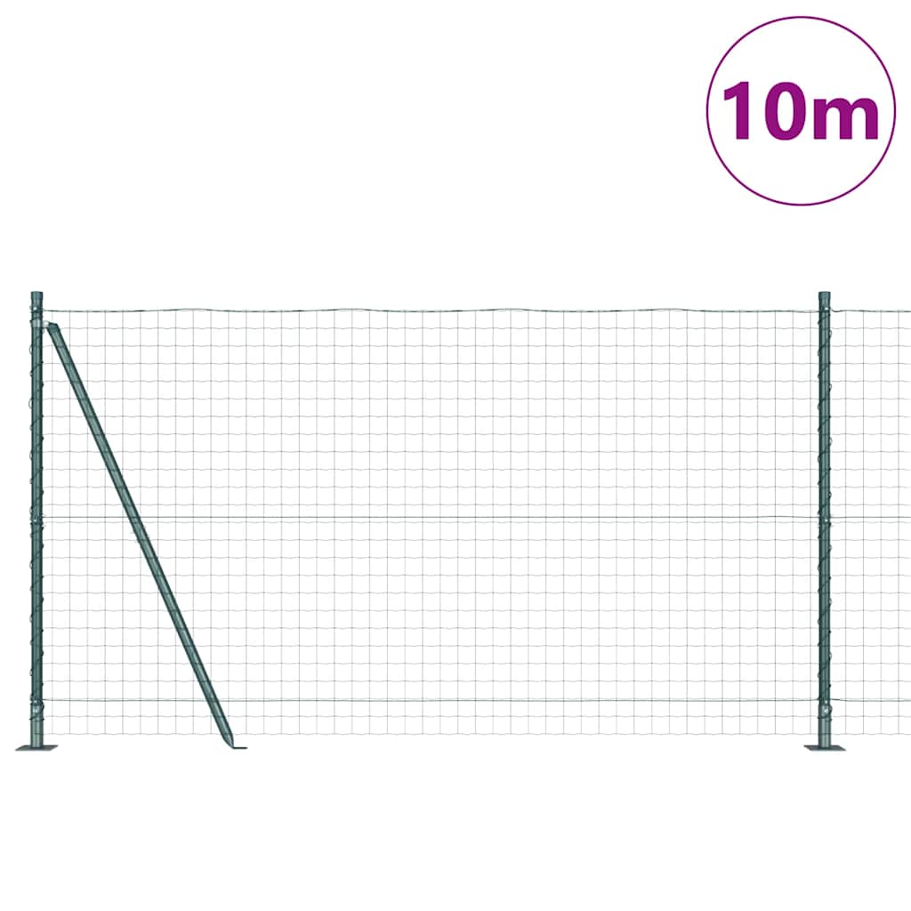 Vidaxl hecke met palen groen 1.2 x 10 m staal
