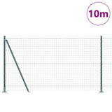 Vidaxl hecke met palen groen 1.2 x 10 m staal