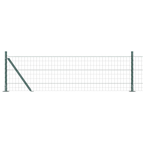 Vidaxl hek met paal groen 0,6 x 10 m staal en pvc