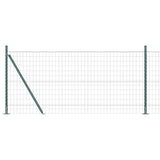 Vidaxl hek met paal groen 0,8 x 10 m staal en pvc