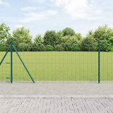Vidaxl hek met paal groen 0,8 x 10 m staal