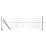 Vidaxl hek met paal groen 0,4 x 25 m staal en pvc