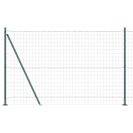 Vidaxl hek met paal groen 1,4 x 10 m staal en pvc