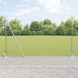 Vidaxl hek met paal zilver 1,5 x 10 m staal