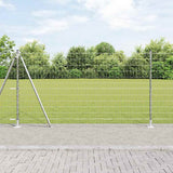 Vidaxl hek met paal zilver 1,2 x 10 m staal
