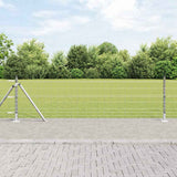 Vidaxl hek met paal zilver 0,4 x 25 m staal