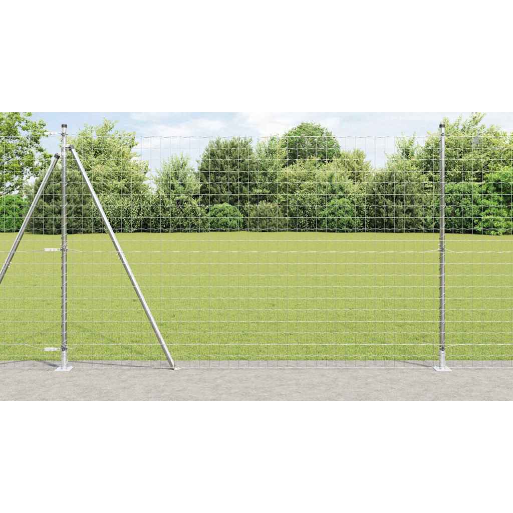 Vidaxl hek met paal zilver 1,4 x 10 m staal